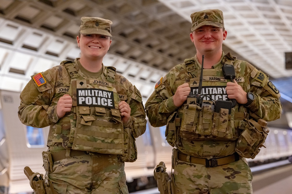 Tennessee National Guard Soldiers patrol D.C. Metro
