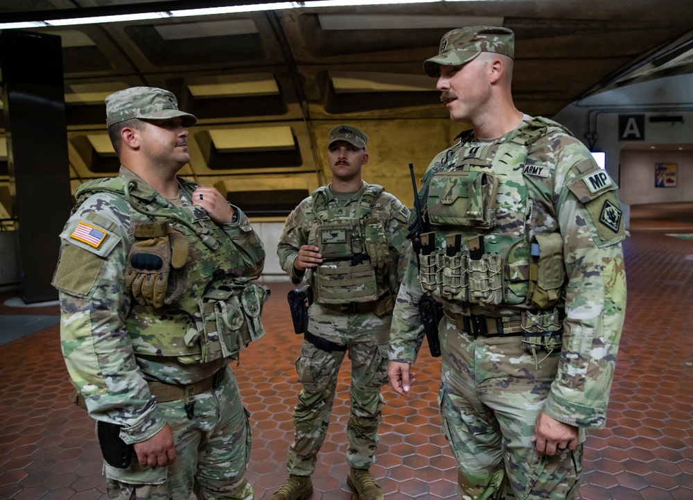 Mississippi National Guard Soldiers Patrol the Washington Metro