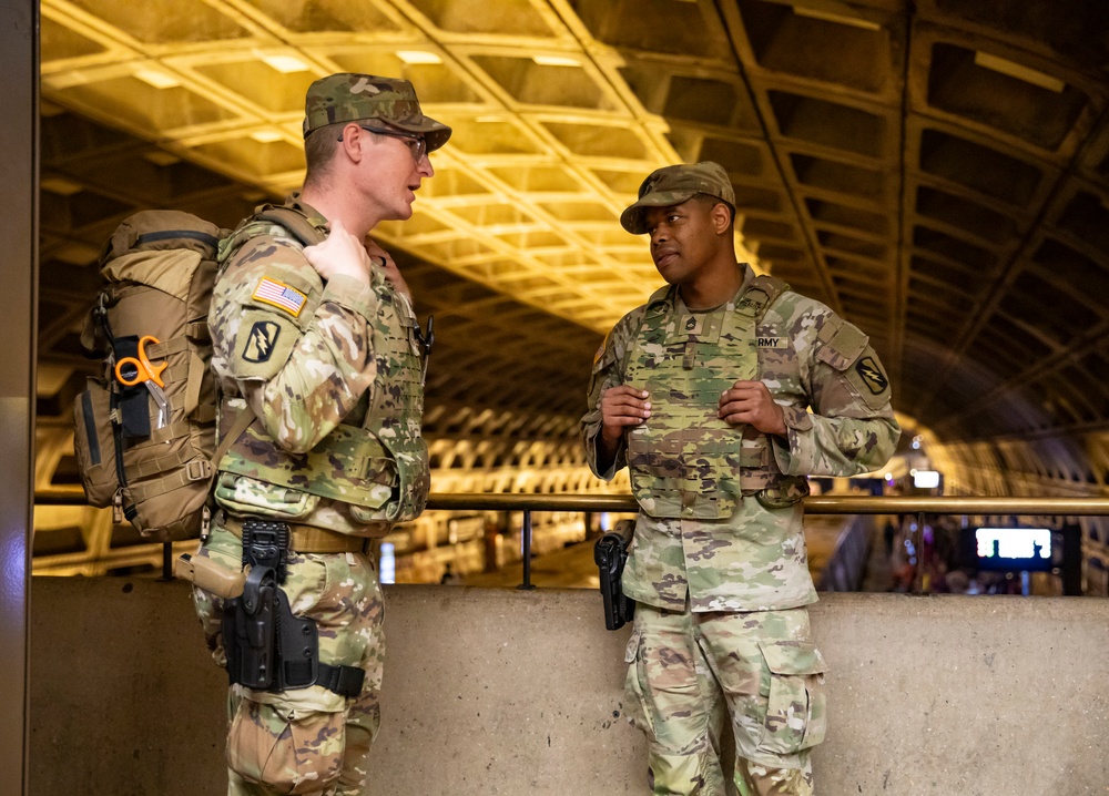Mississippi Army National Guard Soldiers Patrol the Washington Metro