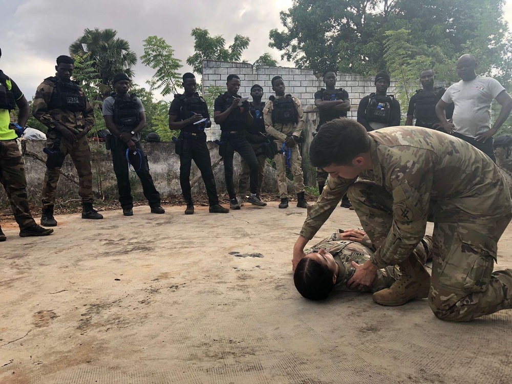 SETAF-AF conducts knowledge exchanges with Côte d’Ivoire’s national assault police unit