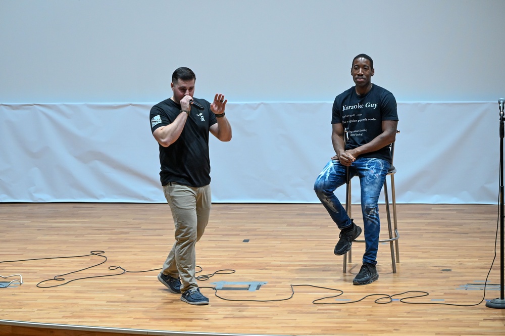 AFE Presents: Operation Laughter comedians tour with 386th AEW
