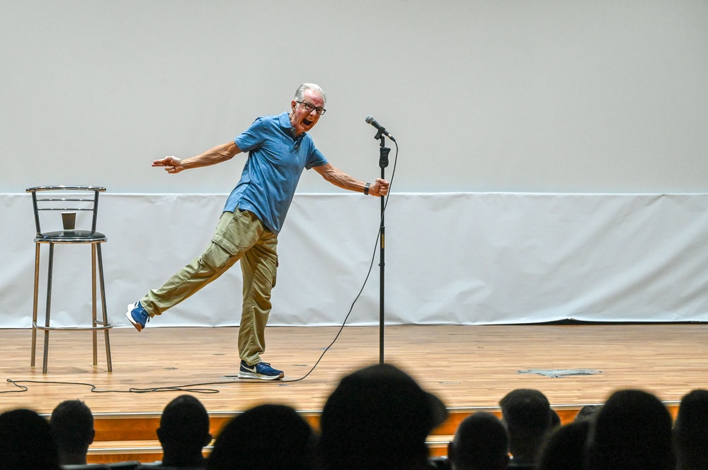 AFE Presents: Operation Laughter comedians tour with 386th AEW