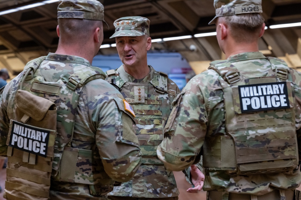 Tennessee National Guard Soldiers patrol D.C. Metro