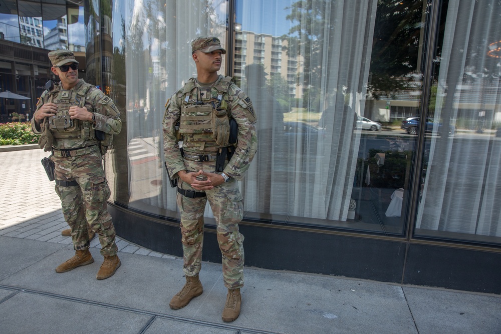 National Guard Patrols Wharf To Maintain Safety