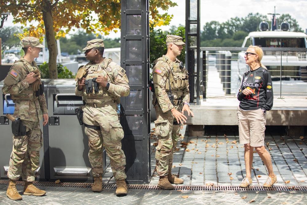 National Guard Patrols Wharf To Maintain Safety