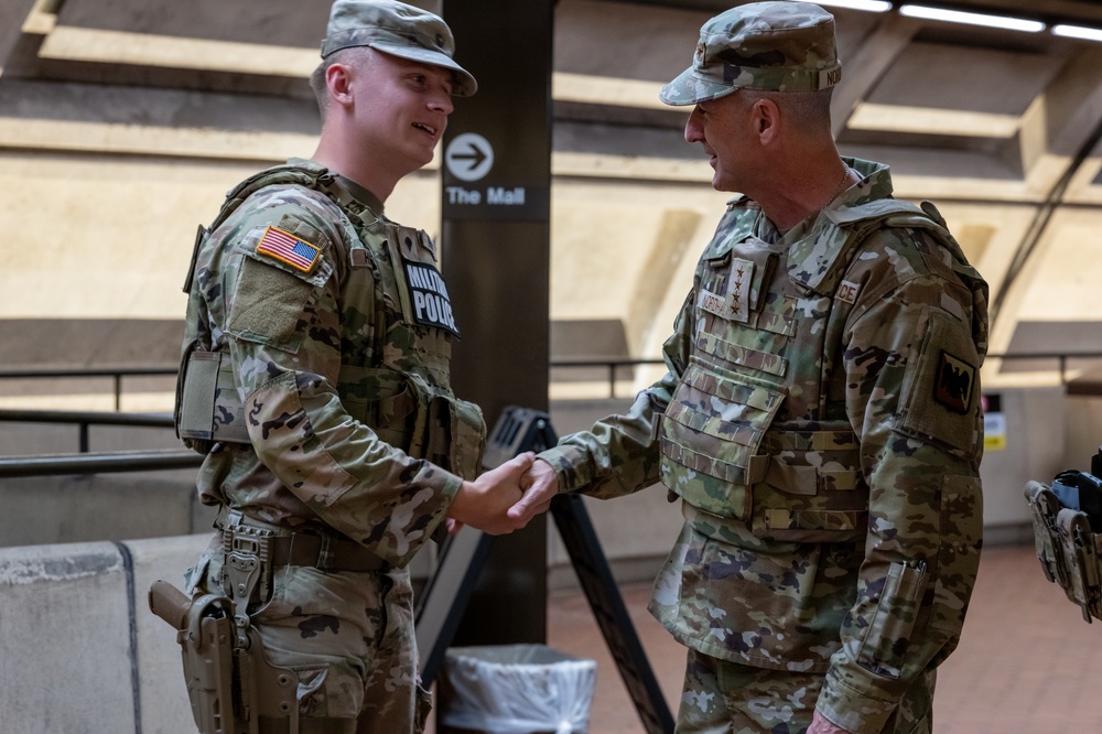 Tennessee National Guard Soldiers patrol D.C. Metro