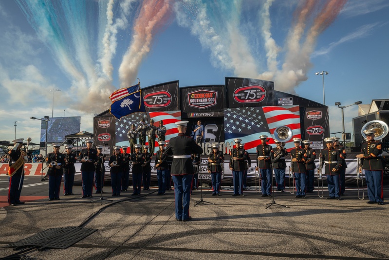 Parris Island Band performs at 2025 Southern Cookout 500