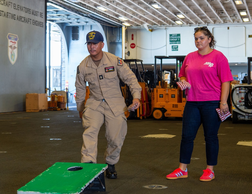 Cornhole tournament hosted by MWR