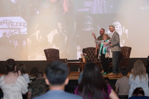 Rabbi Brian Serle gives a presentation during Fort McCoy's 2023 Holocaust Remembrance Day/Days of Remembrance Observance Event, Part I