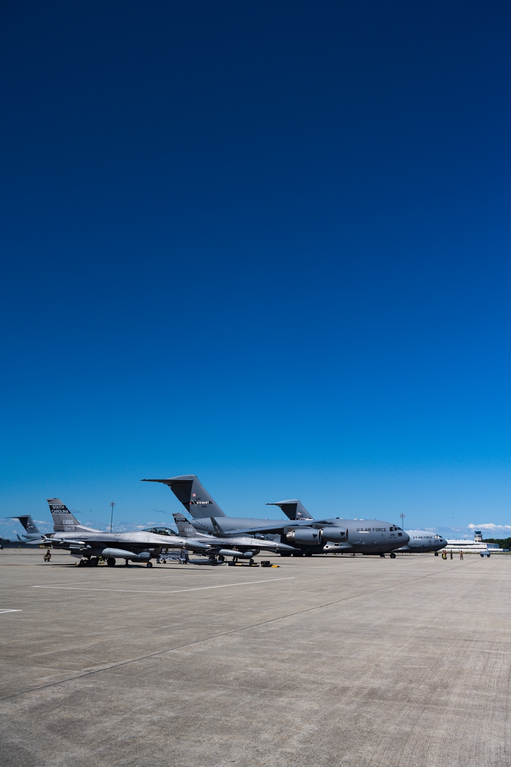 On the flightline at the 105th AW