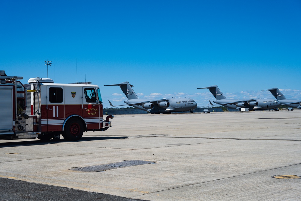 On the flightline at the 105th AW
