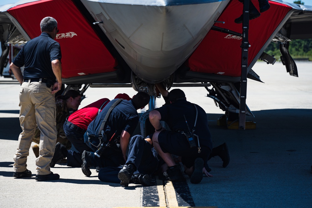 On the flightline at the 105th AW