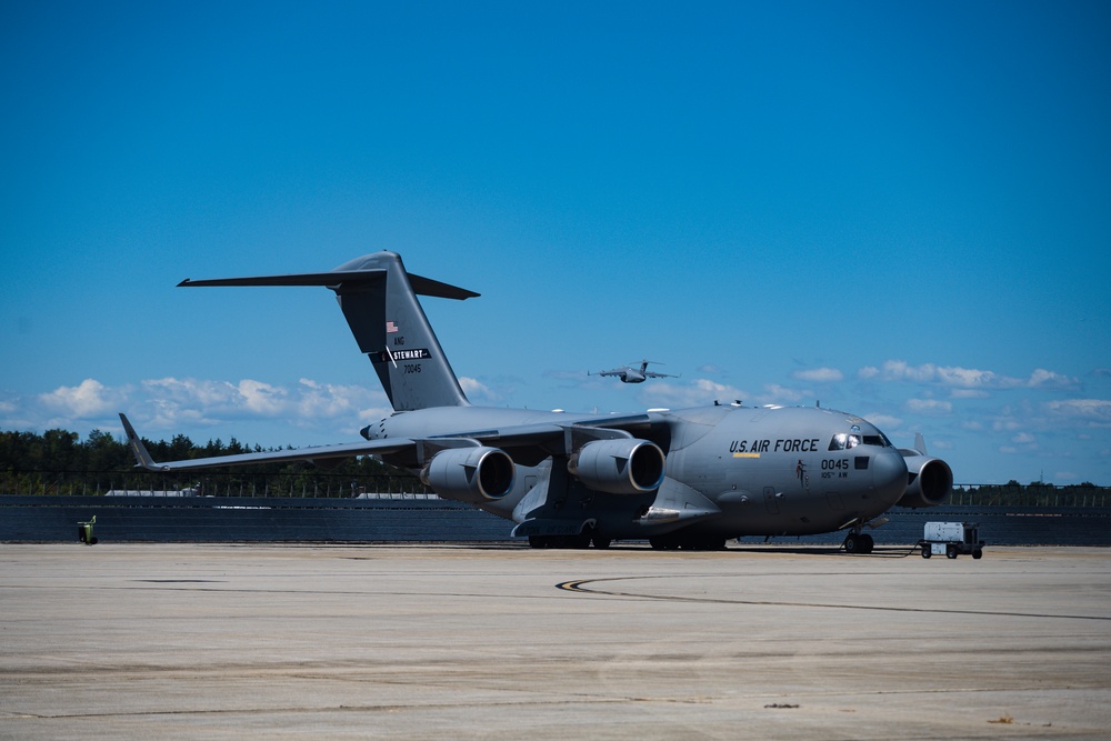 On the flightline at the 105th AW