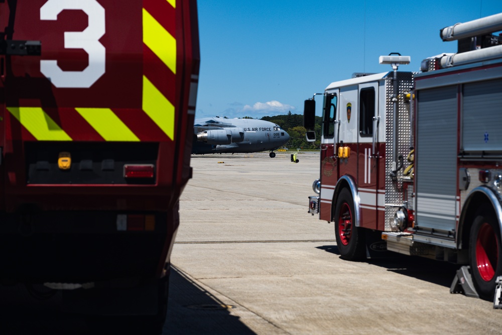 On the flightline at the 105th AW