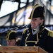 Commanding officer of the USS Constitution delivers remarks aboard the ship during its Independence Day underway in Boston Harbor