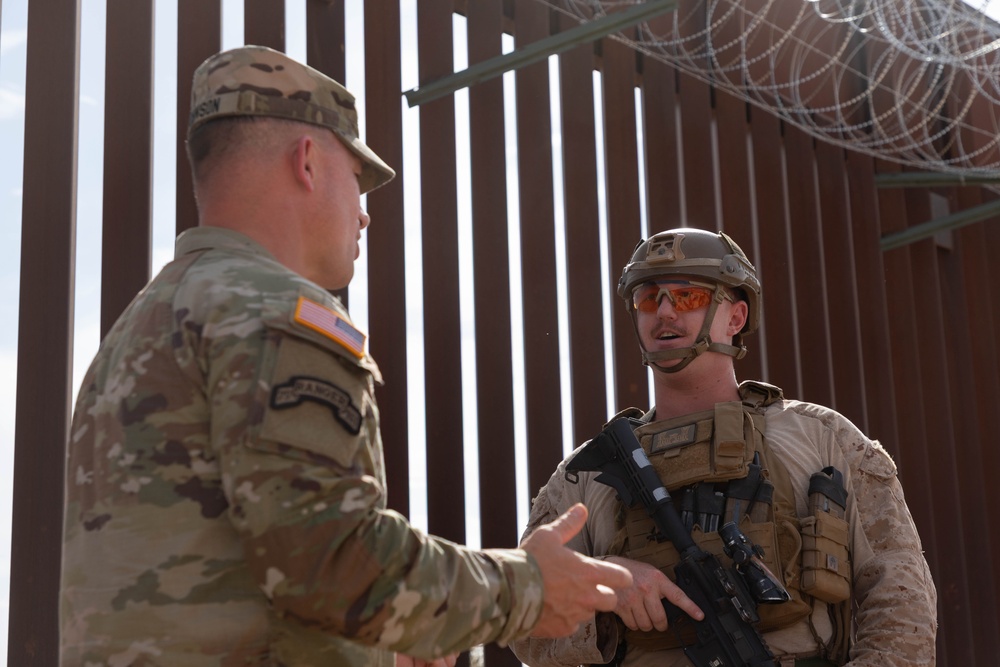 Joint Task Force-Southern Border leadership visits Combat Logistics Battalion 15