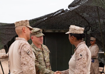 Joint Task Force-Southern Border leadership visits Combat Logistics Battalion 15