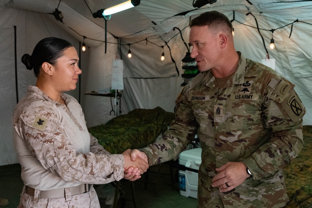 Joint Task Force-Southern Border leadership visits Combat Logistics Battalion 15