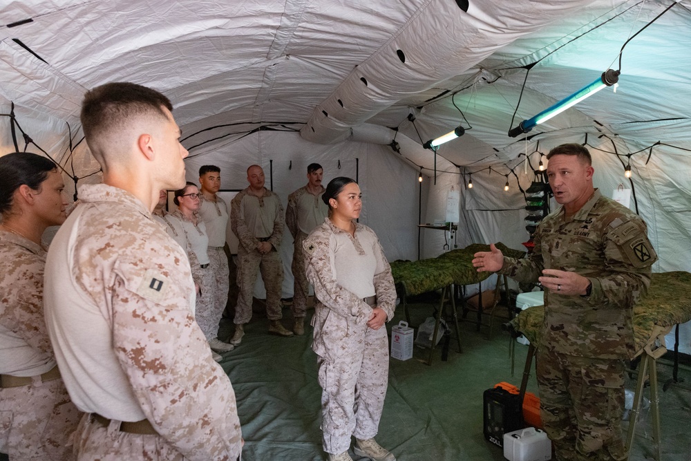 Joint Task Force-Southern Border leadership visits Combat Logistics Battalion 15
