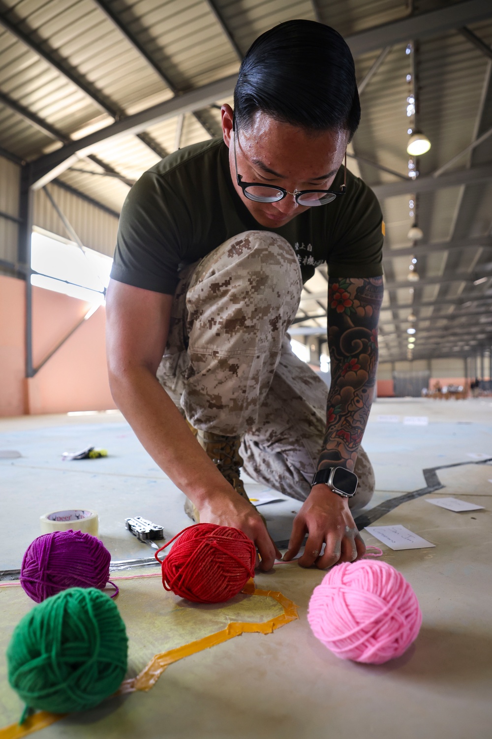 Marines and Sailors prepare for command post exercise during BRIGHT STAR 25