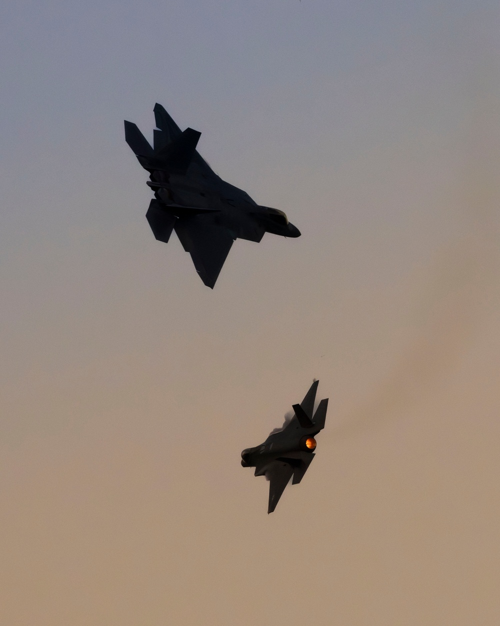 Night Flight: F-22 and F-35A Shine Over EAA AirVenture