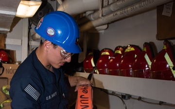 Sailors Maintain Readiness Aboard USS Ronald Reagan