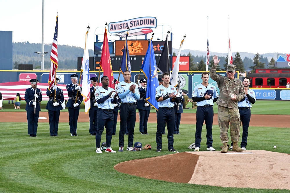 Military Appreciation Night brings Team Fairchild, Spokane together