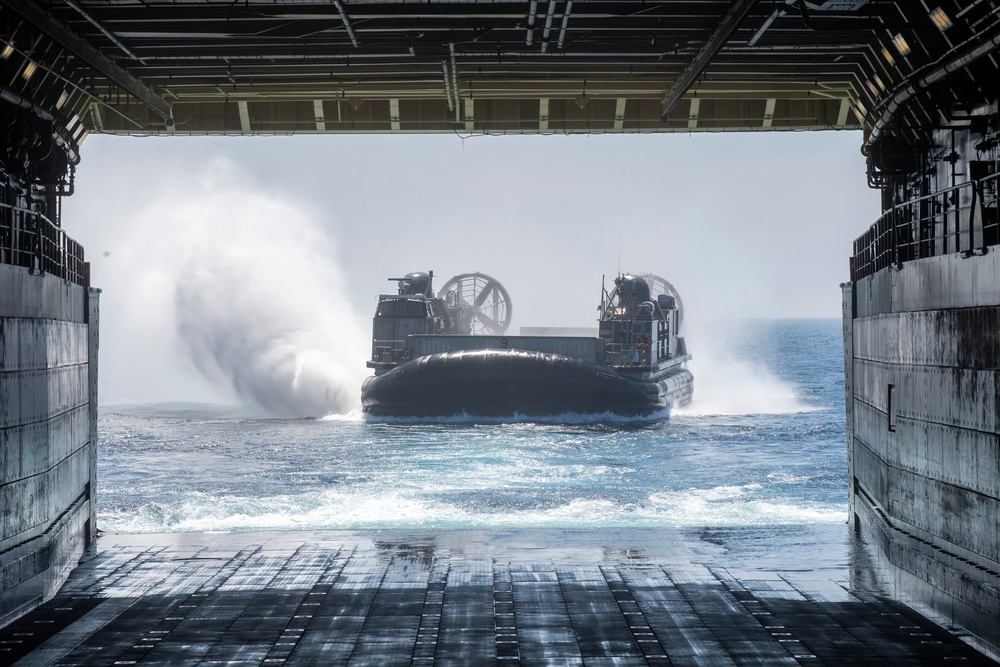 USS John P Murtha conducts well deck operations