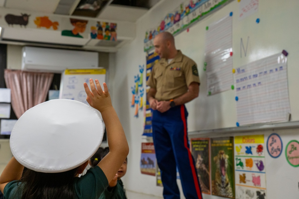 Camp Blaz Marines volunteer at Finegayan Elementary School