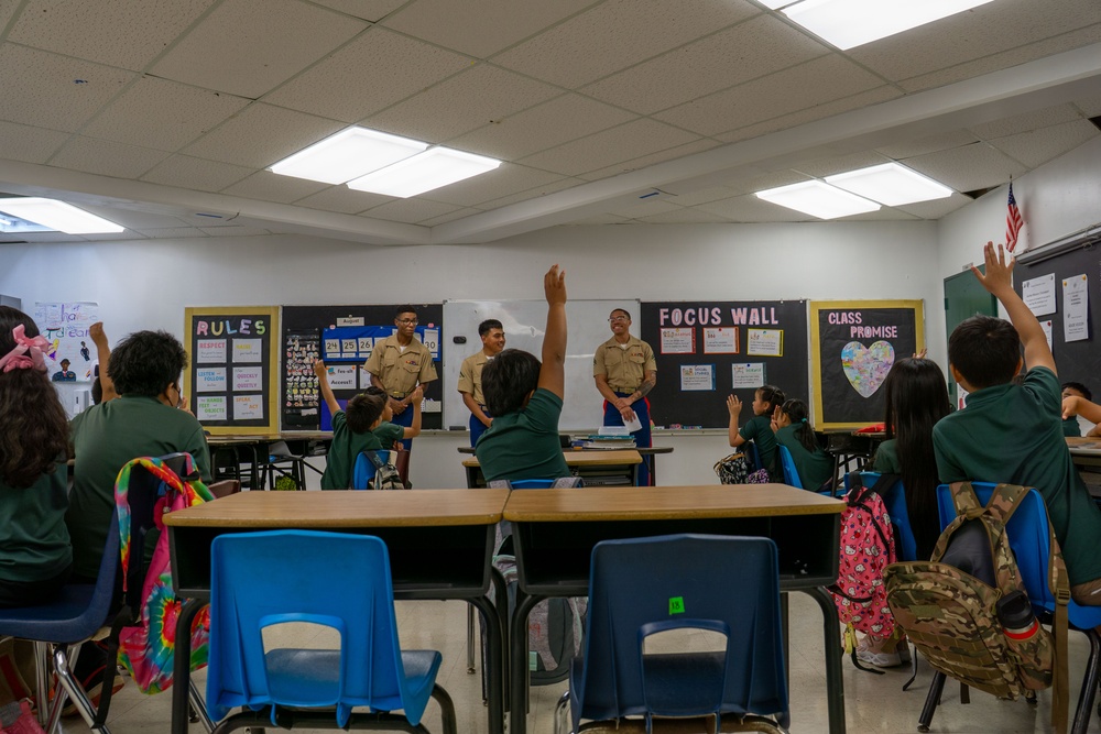 Camp Blaz Marines volunteer at Finegayan Elementary School