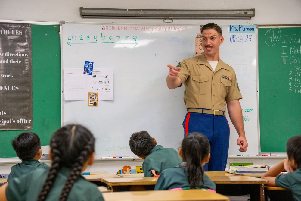 Camp Blaz Marines volunteer at Finegayan Elementary School