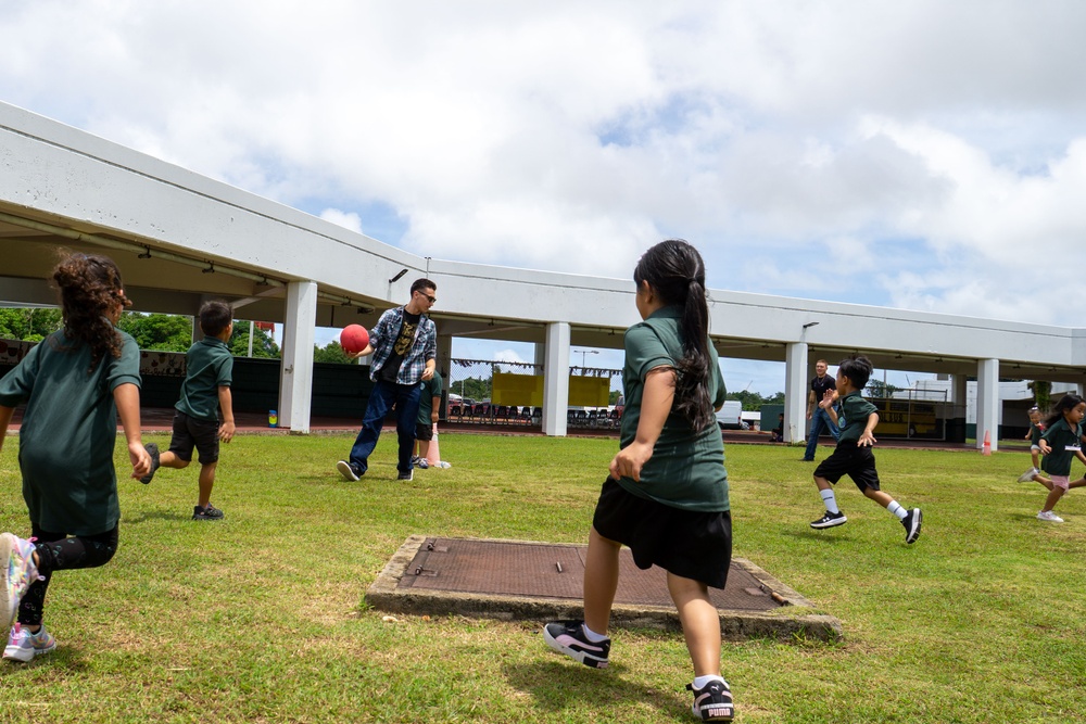 Camp Blaz Marines volunteer at Finegayan Elementary School