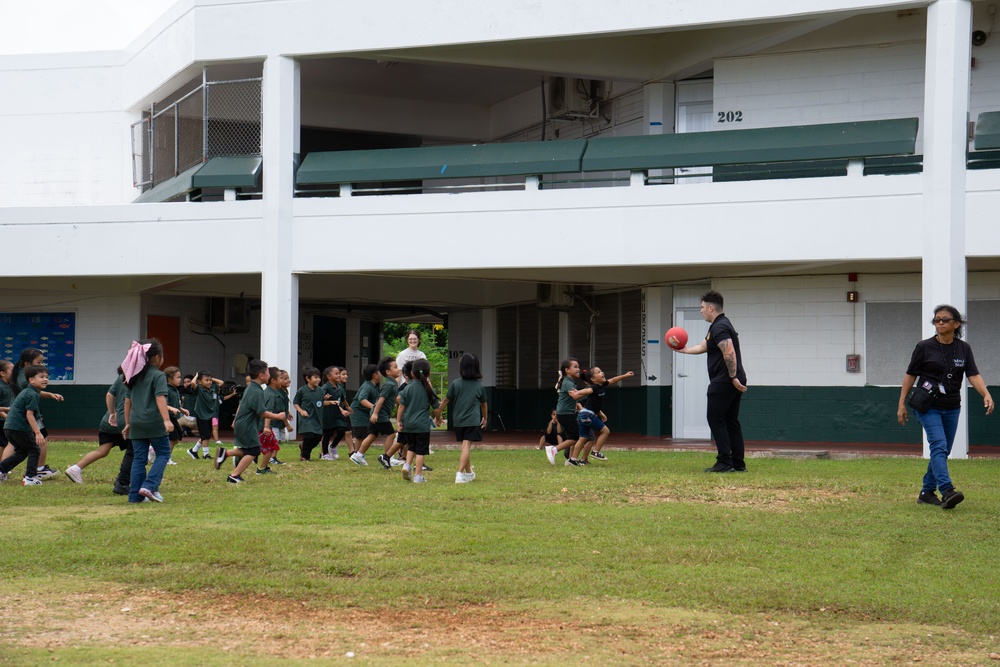 Camp Blaz Marines volunteer at Finegayan Elementary School