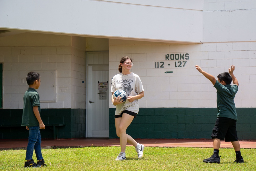Camp Blaz Marines volunteer at Finegayan Elementary School
