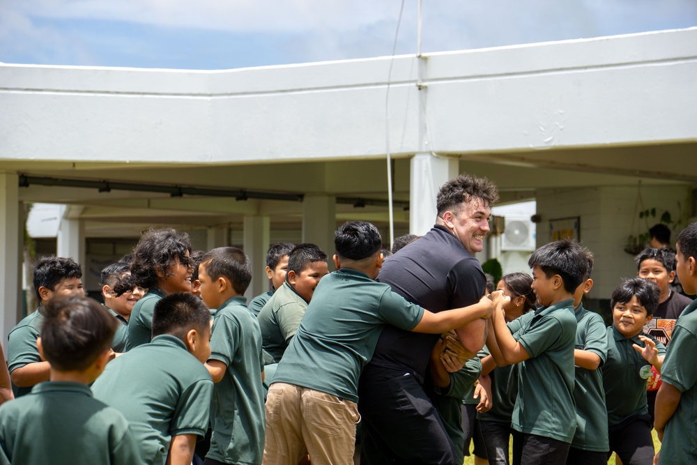 Camp Blaz Marines volunteer at Finegayan Elementary School