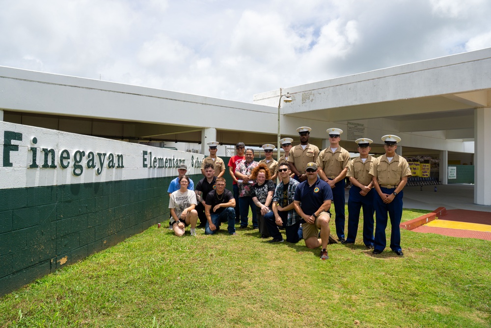 Camp Blaz Marines volunteer at Finegayan Elementary School