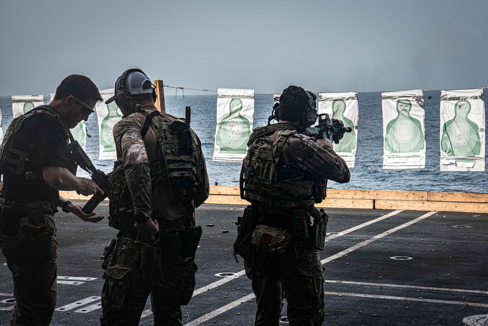 Nimitz Conducts Small Arms Qualification