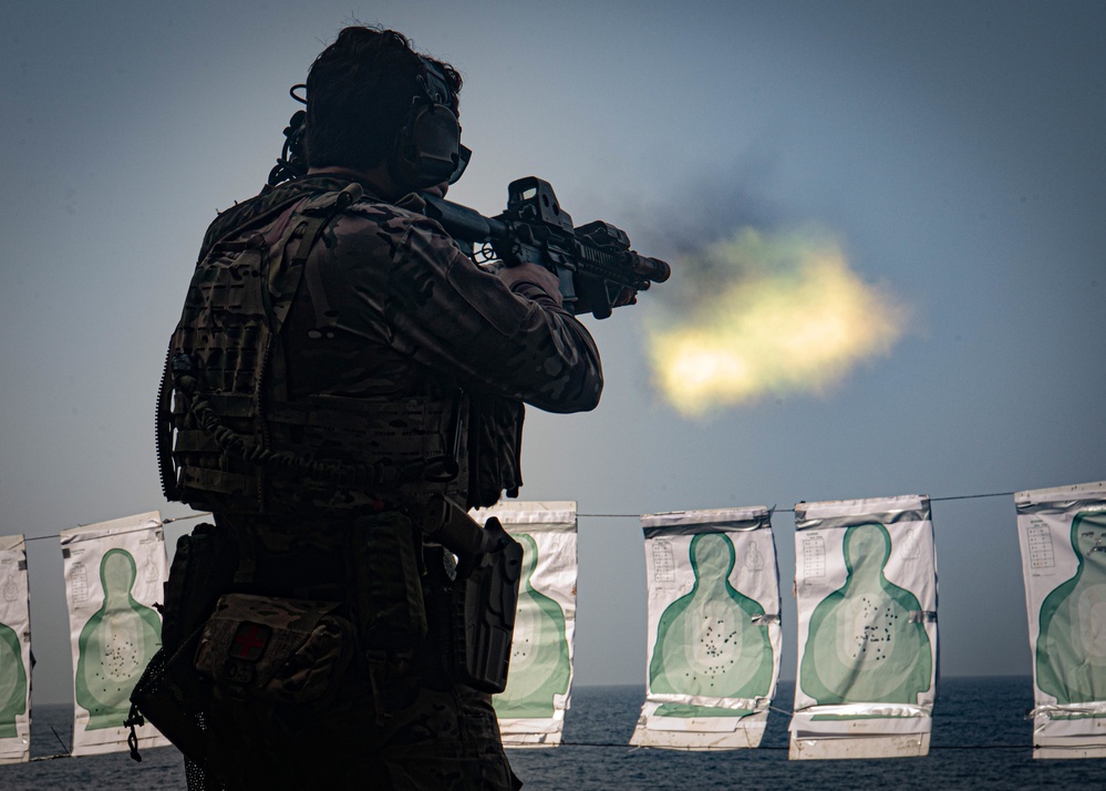 Nimitz Conducts Small Arms Qualification