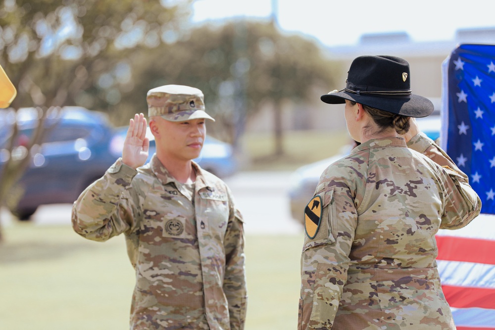 U.S. Army Sgt. 1st Class Shaojung Hurd Reenlists
