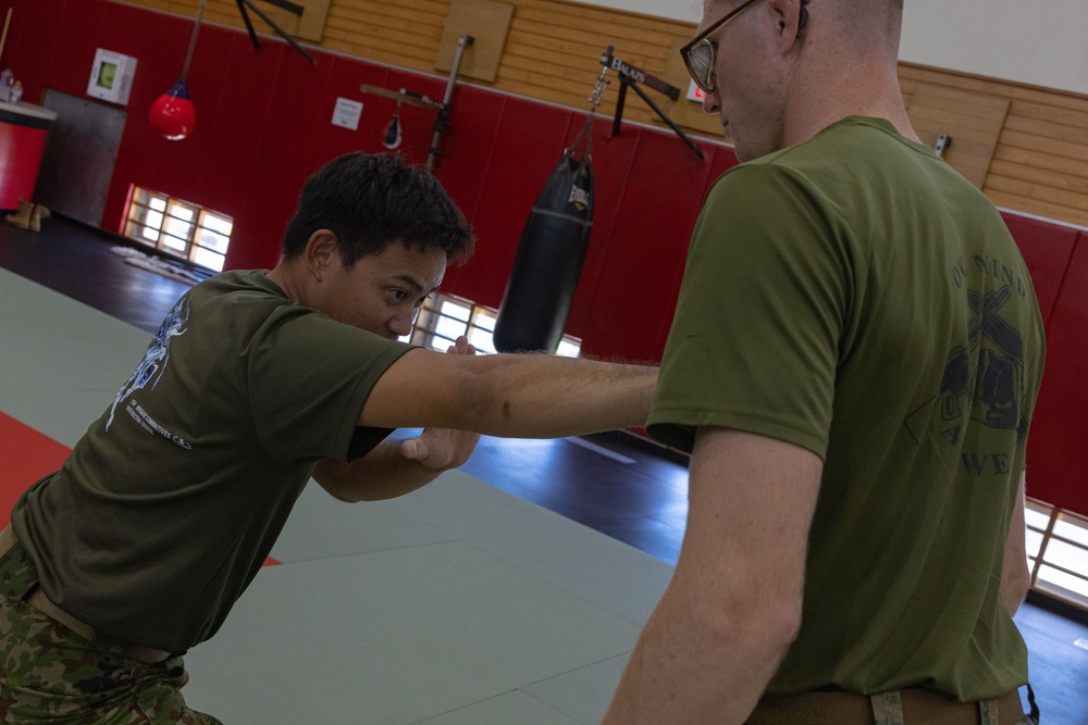 U.S. Marines and JGSDF Soldiers Exchange Combat Martial Arts Skills