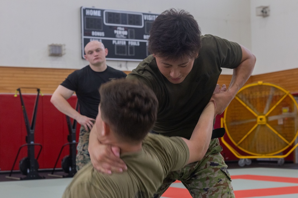 U.S. Marines and JGSDF Soldiers Exchange Combat Martial Arts Skills