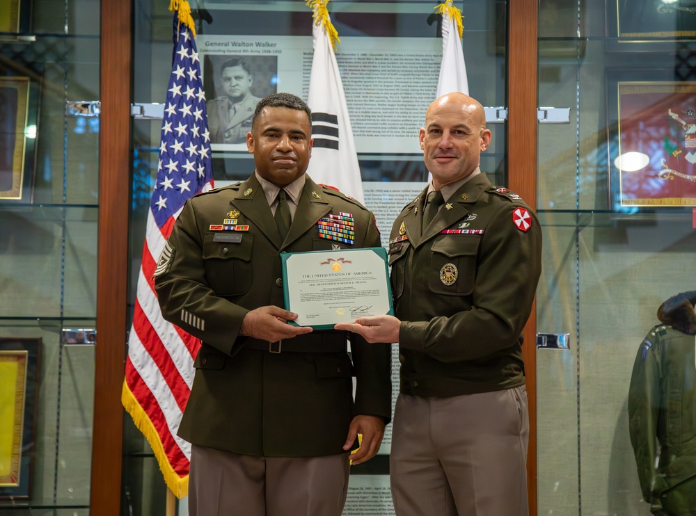 Sgt. Maj. Derrian Richardson Receives Lateral Promotion to Command Sgt. Maj.