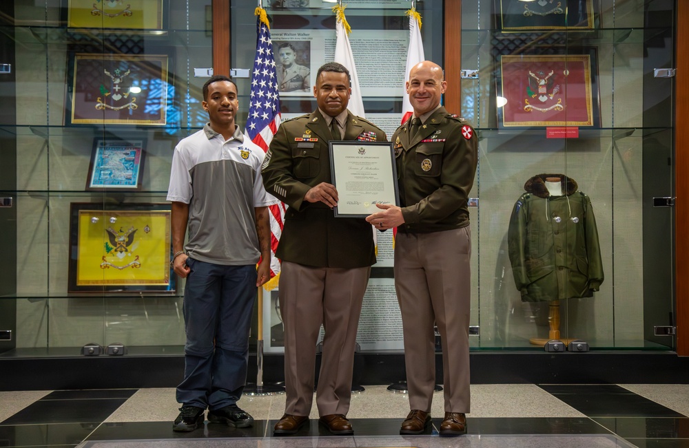 Sgt. Maj. Derrian Richardson Receives Lateral Promotion to Command Sgt. Maj.