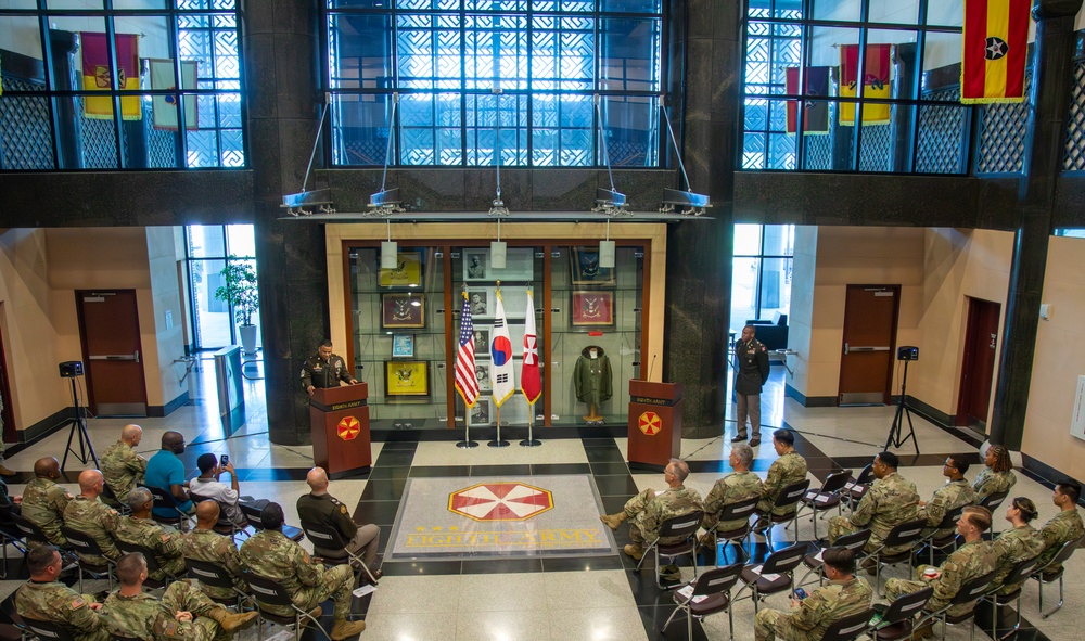 Sgt. Maj. Derrian Richardson Receives Lateral Promotion to Command Sgt. Maj.