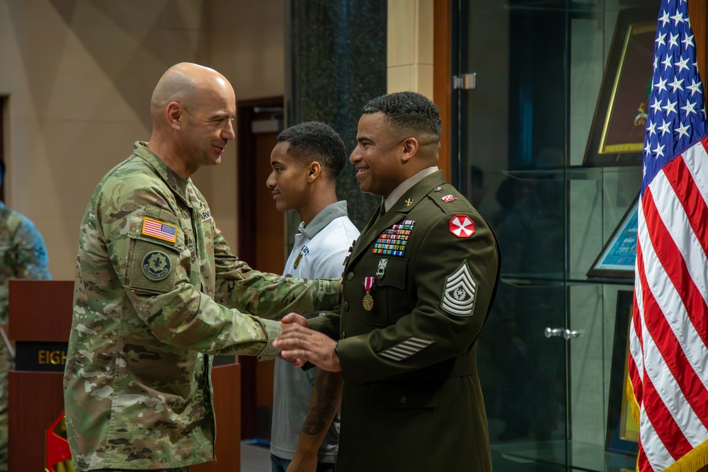 Sgt. Maj. Derrian Richardson Receives Lateral Promotion to Command Sgt. Maj.