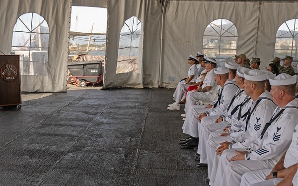 Fleet Master Chief Don Davis speaks at the CPO Legacy Academy graduation ceremony