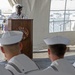 Fleet Master Chief Don Davis speaks at the CPO Legacy Academy graduation ceremony