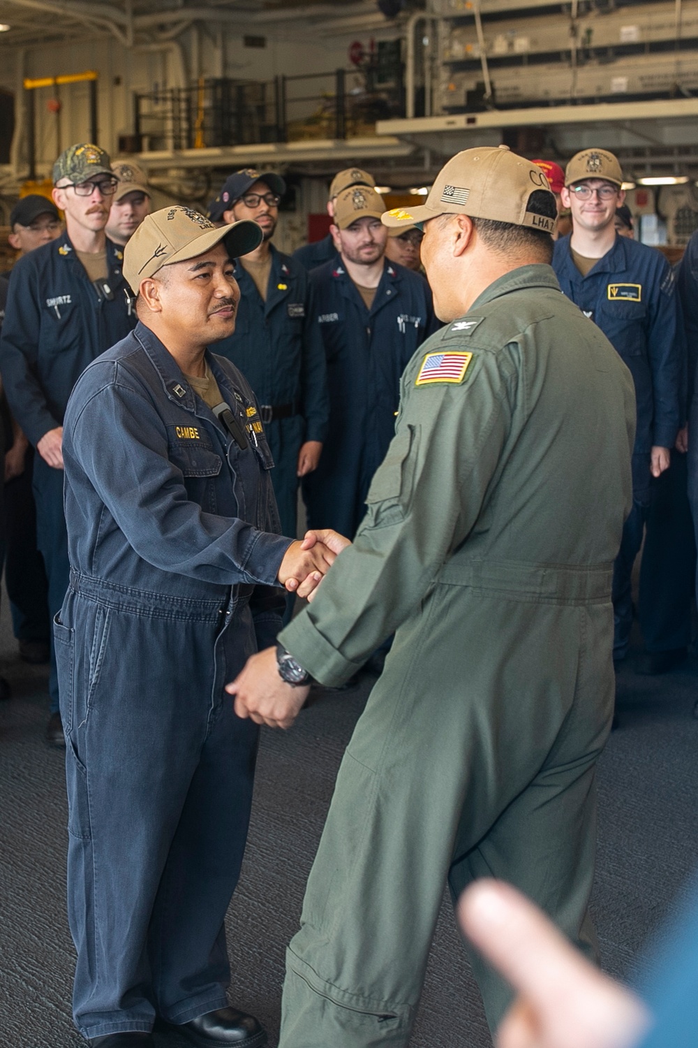 Lt. Cambe Promotion Ceremony Aboard USS Tripoli