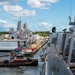 USS New York Enters The Shipyards