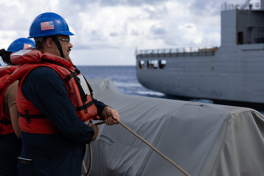 USS Curtis Wilbur (DDG 54) Conducts Replenishment-At-Sea